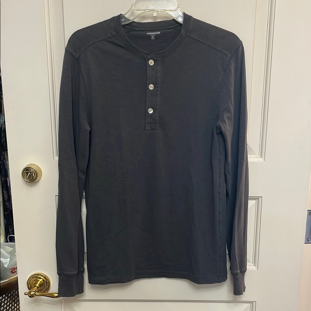 J. Crew Gray Long Sleeve Tee with Soft Knit Fabric